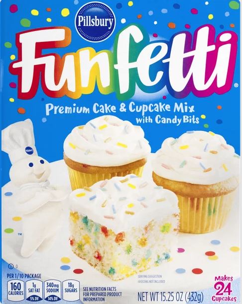 Pillsbury Funfetti Premium Cake & Cupcake Mix , 15.25 oz