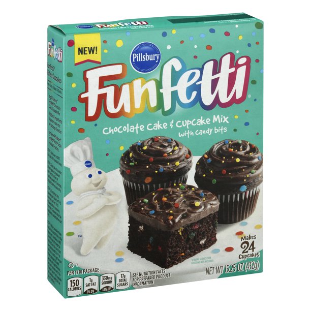 Pillsbury Funfetti Chocolate Cake & Cupcake Mix , 15.25 oz