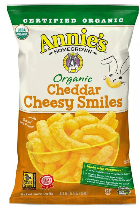 Annie's Organic Cheddar Cheesy Smiles Snack , 12.5 oz