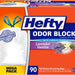 Hefty Odor Block, Tall Kitchen Bags, 13 Gallons, 90 ct