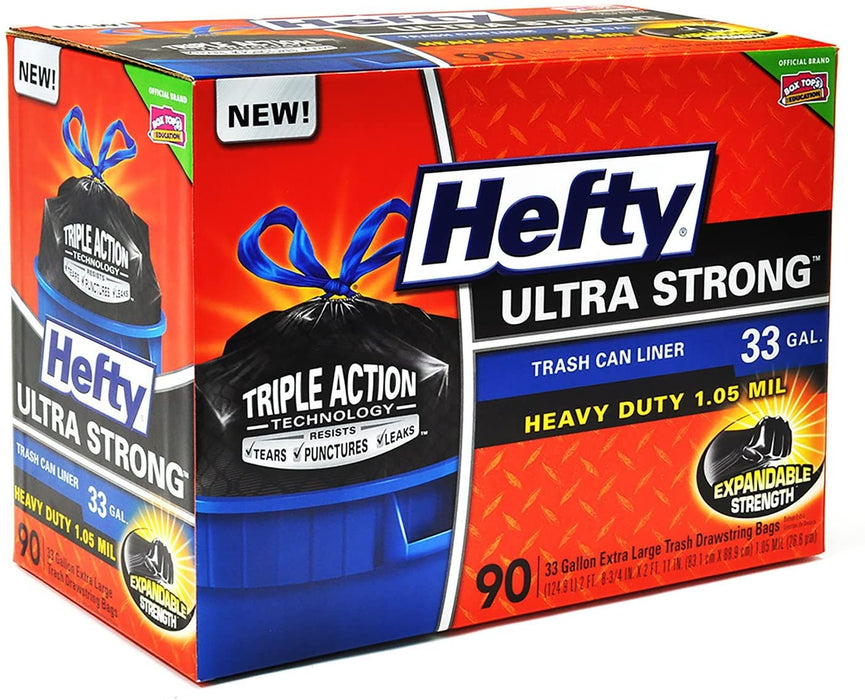 Hefty Ultra Strong 33 Gallon Trash Bags , 90 ct