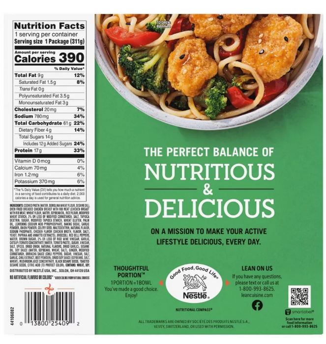 Lean Cuisine Frozen Savory Sesame Chicken & Vegetable Bowl , 11 oz