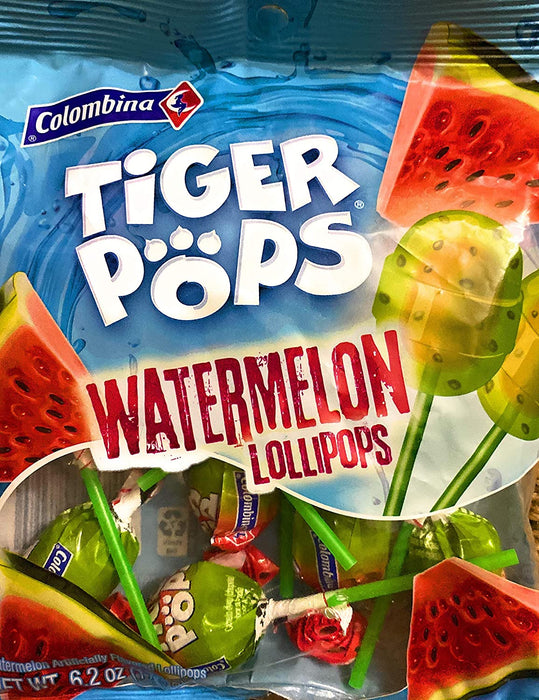 Colombina Watermelon Tiger Pops , 6.2 oz