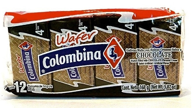 Colombina Chocolate Cream Sugar Wafer, 20 ct
