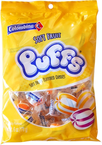 Colombina Soft Fruit Puffs Candies, 170 gr