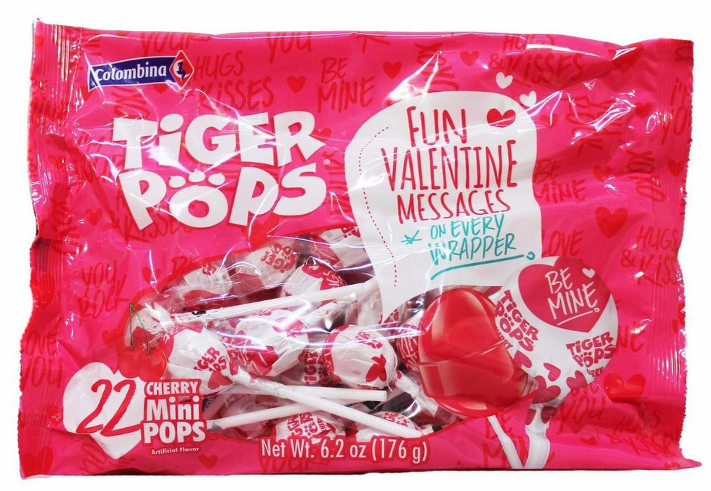 Colombina Tiger Pops Cherry Mini Lollipops, 22 ct (6.2 oz)