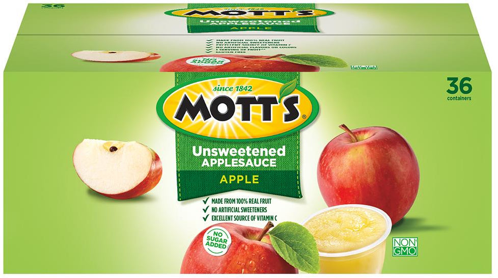 Mott's Unsweetened Applesauce, Variety Pack, 36 x 3.9 oz