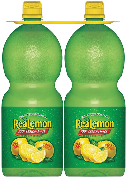 ReaLemon 100% Lemon Juice, Squeeze, 2 x 48 oz