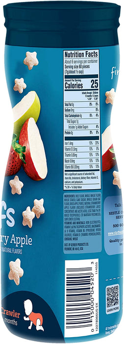 Gerber Graduates Puffs Strawberry Apple Cereal Snack , 1.48 oz