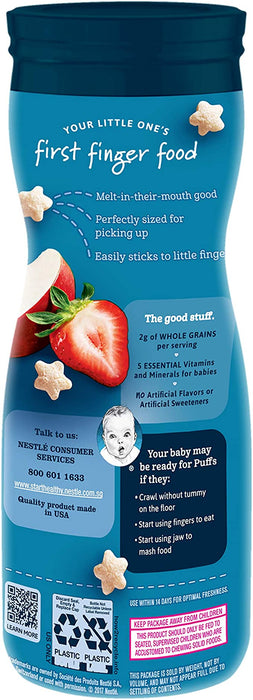 Gerber Graduates Puffs Strawberry Apple Cereal Snack , 1.48 oz