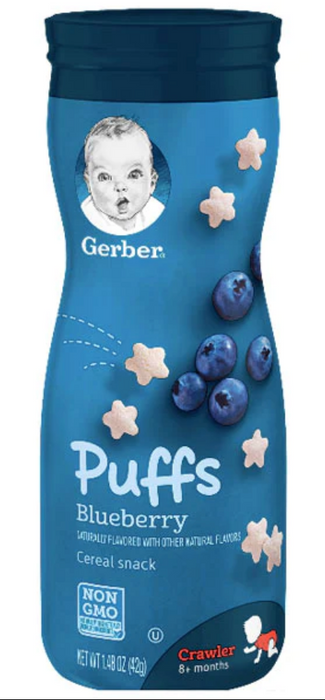 Gerber Graduates Puffs Blueberry Cereal Snack oz —