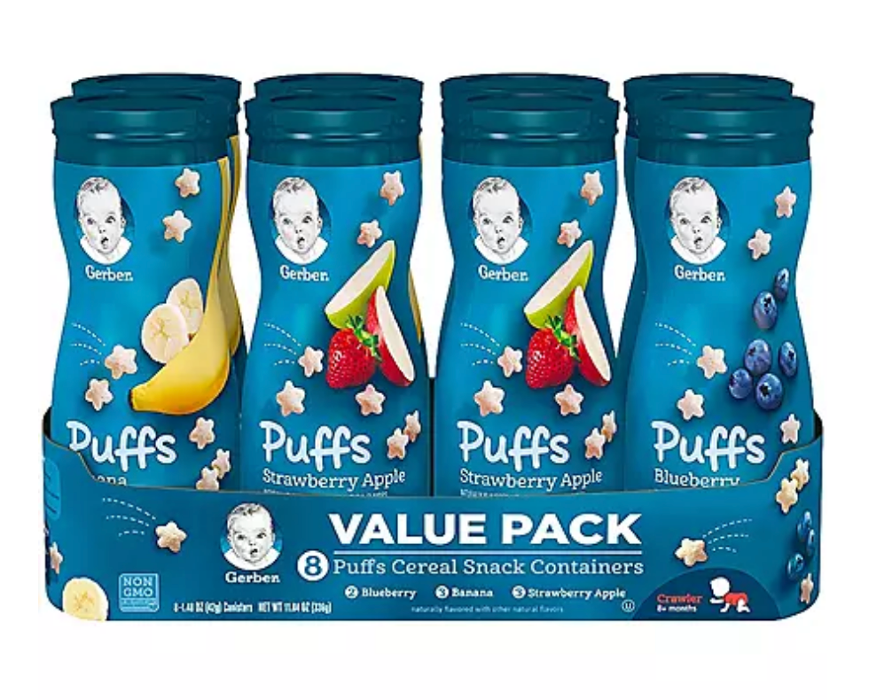 Gerber Fruit Puffs Cereal Snack, Variety Pack, 8 X 1.48 Oz — Goisco.com