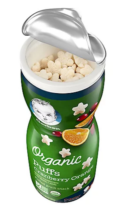 Gerber Organic Puffs Cereal Snack, Variety Pack , 6 x 1.48 oz