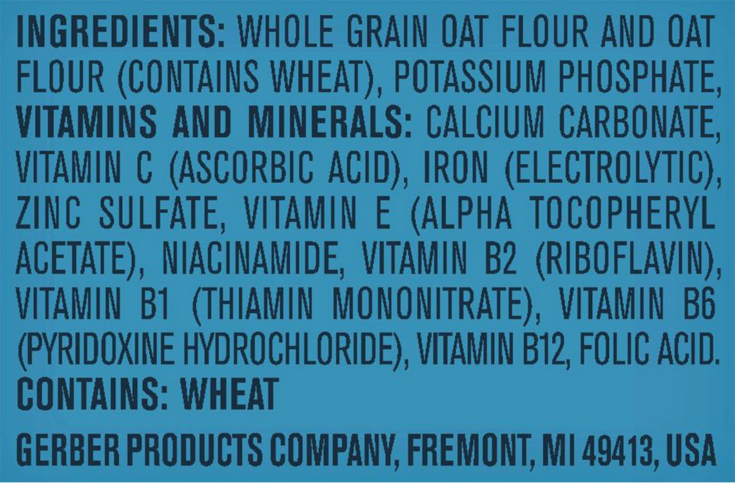 Gerber Oatmeal Single Grain Cerel, Supported Sitter 1st Foods, 8 oz 