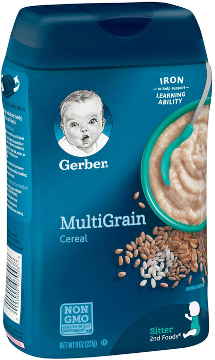 Gerber MultiGrain Cereal, Sitter 2nd Foods, 8 oz