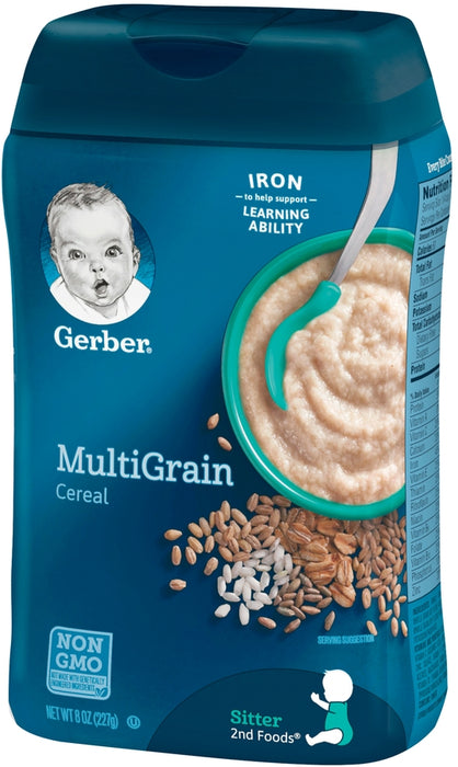 Gerber MultiGrain Cereal, Sitter 2nd Foods, 8 oz
