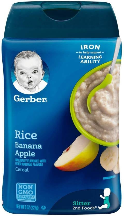 Gerber 2nd Foods Probiotic Baby Cereal Rice & Banana Apple, 8 oz