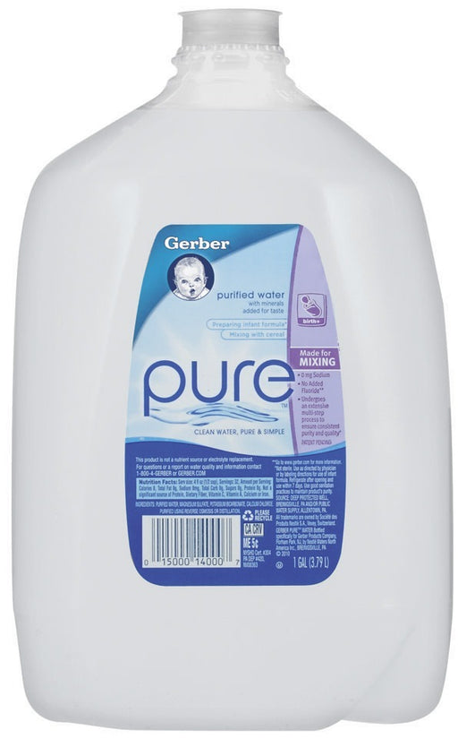 Gerber Pure, Purified Water, Birth+, 1 gal