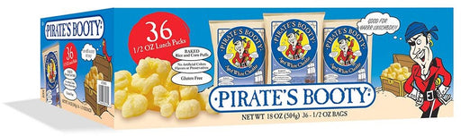 Pirate's Booty Rice & Corn Popps Value Pack, Aged White Cheddar, 36 x 14 gr