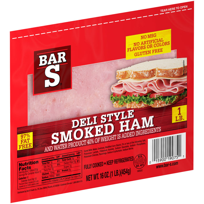 Bar S Deli Style Smoked Ham , 16 oz