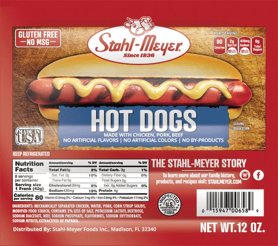 Stahl-Meyer Hot Dogs, 340 gr