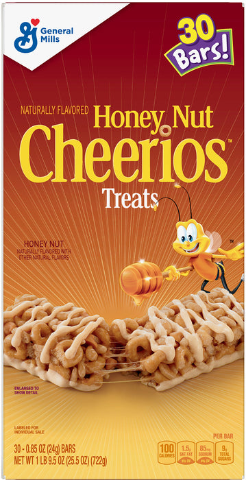General Mills Honey Nut Cheerios Treats, Value Pack , 30 x 0.85 oz