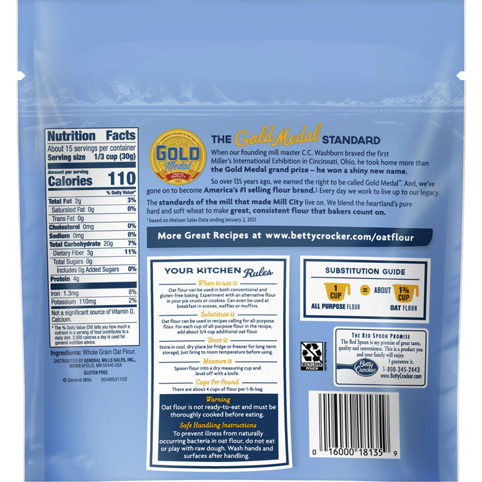 Gold Medal Oat Flour , 16 oz