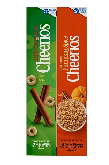 General Mills Cheerios Pumpkin Spice & Apple Cinnamon Cereal , 37.5 oz