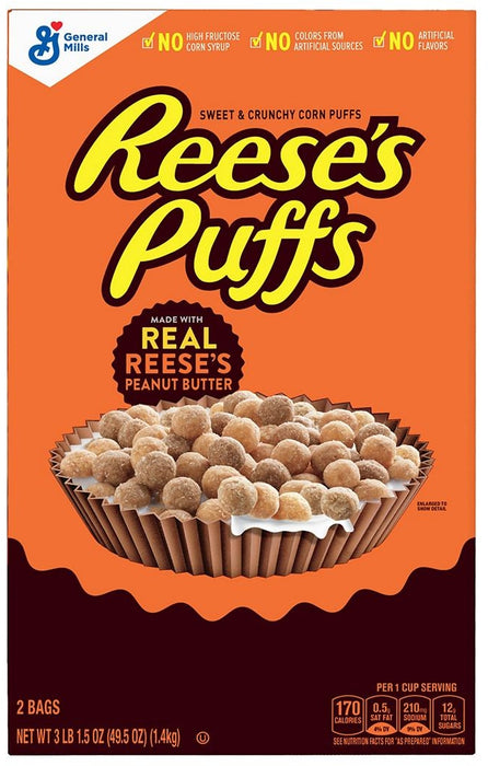 General Mills Reese's Peanut Butter Puffs, 1,4 kg