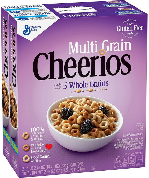 General Mills Multi Grain Gluten-Free Cheerios Cereal made with 5 Whol ...