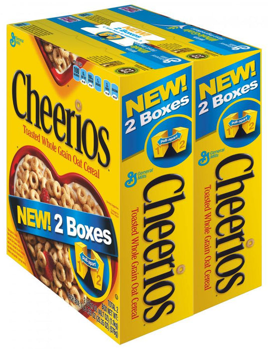 Cheerios Whole Grain Cereal, Gluten Free, 2 bags - 20.35 oz