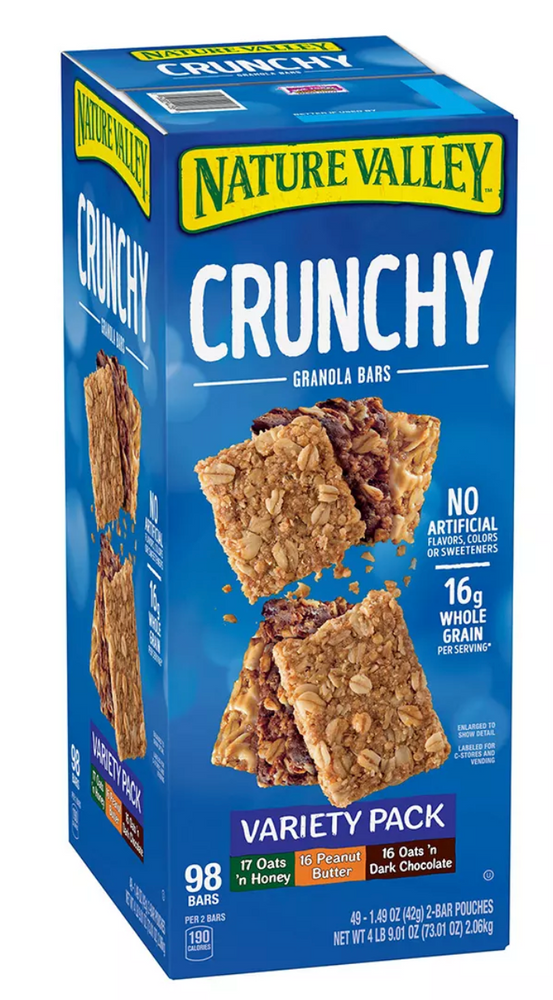 Nature Valley Crunchy Granola Bars, Variety Pack , 49 ct