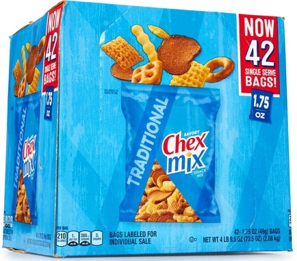 Chex Mix Savory Snack Mix, 42 x 49 gr