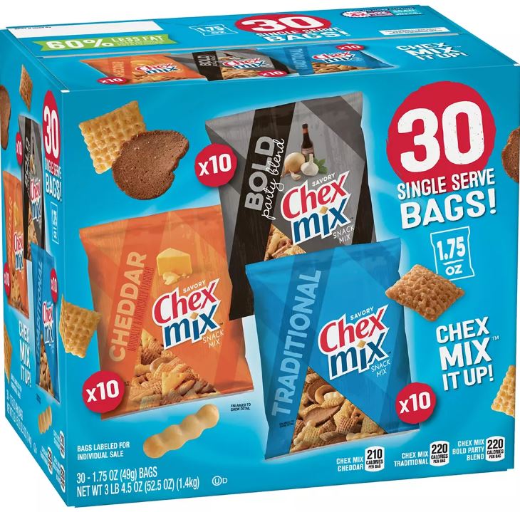 Chex Mix Classics Snack Variety Pack , 30 x 1.75 oz — Goisco.com