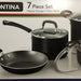 Tramontina 7 Piece Non Stick Heavy Gauge Cookware Set, Black Enamel Exterior, 7 pcs