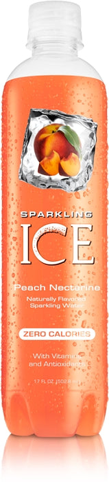 Sparkling Ice Flavored Sparkling Water, Peach Nectarine, 24 x 17 oz