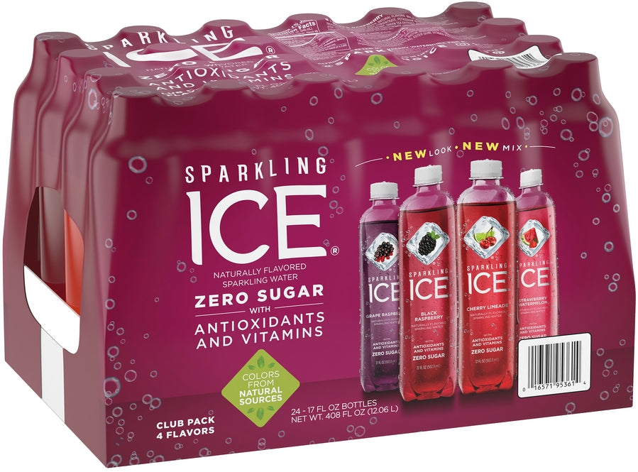 Sparkling Ice Naturally Flavored Sparkling Water Variety Pack, 24 x 17 oz