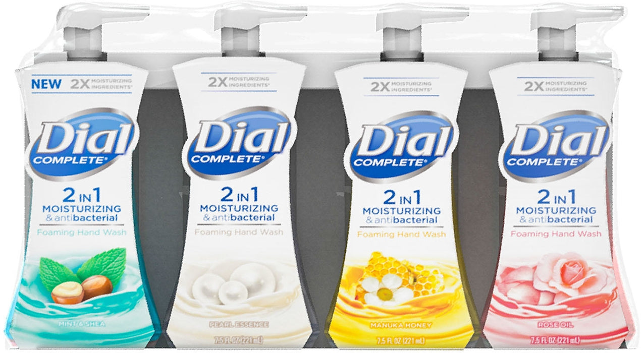 Dial Complete 2 in 1 Foaming Hand Wash, 4 x 221 ml