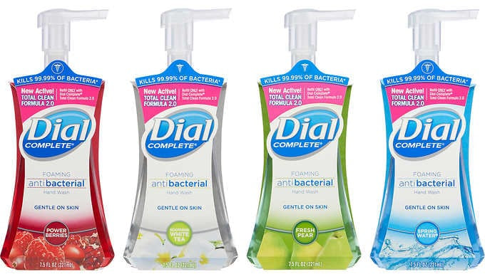 Dial Complete Antibacterial Foam Hand Soap, Variety Pack , 4 x 7.5 oz