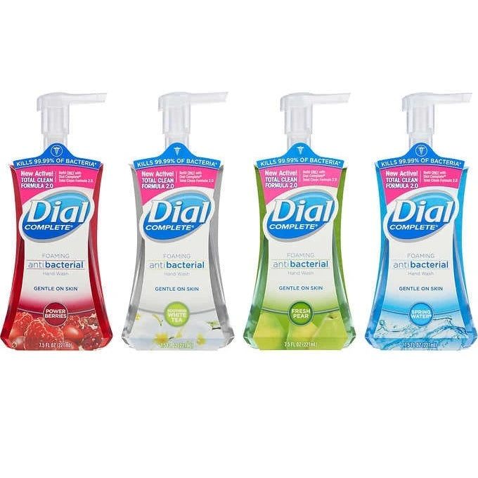 Dial Complete Antibacterial Foam Hand Soap, Variety Pack , 4 x 7.5 oz