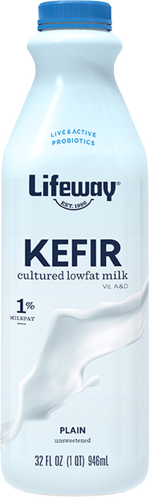 Lifeway Kefir Cultured Plain Lowfat Milk , 32 oz