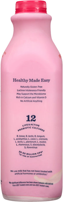 Lifeway Kefir Probiotic Low Fat Raspberry Smoothie , 32 oz