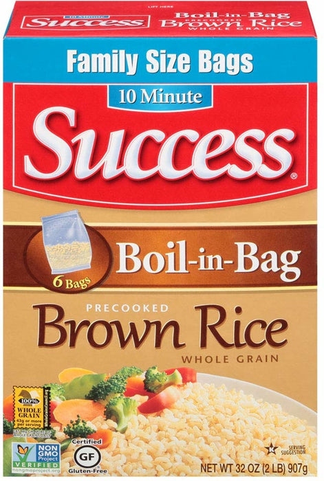 Success Boil-in-Bag Pre Cooked Brown Rice, 32 oz — Goisco.com