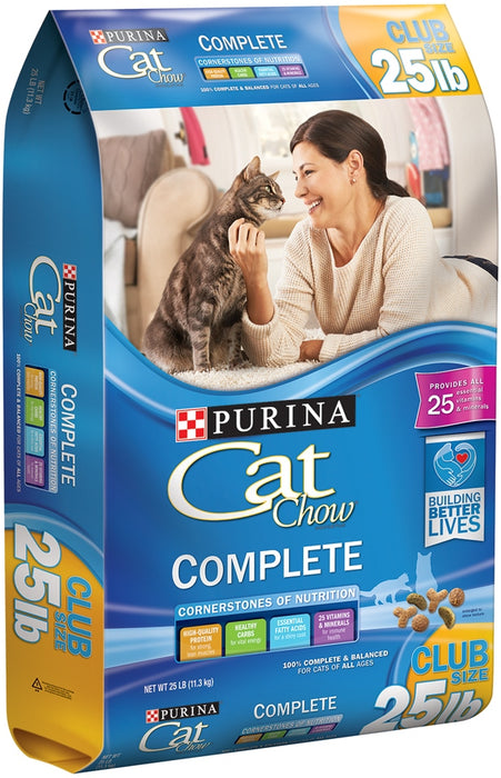 Purina Cat Chow Complete Cat Food, 100% Complete & Balanced Nutrition, 25 lbs