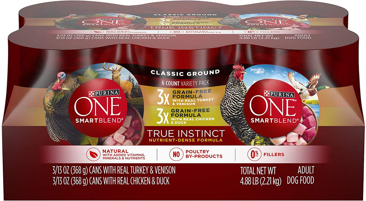 Purina One Smartblend True Instinct Canned Food For Adult Dogs, 12 x 13 oz