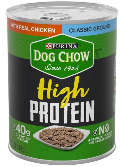 Purina Dog Chow High Protein  Wet Dog Food, Variety Pack , 12 x 13 oz