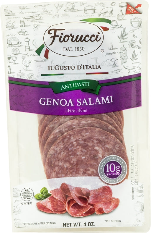 Fiorucci Genoa Salami Slices, 4 oz