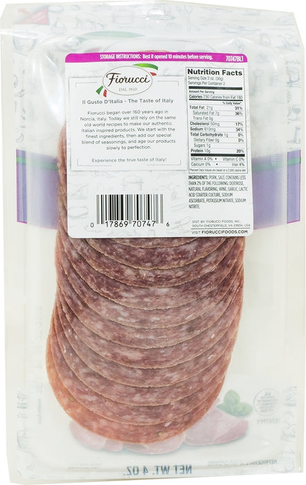 Fiorucci Genoa Salami Slices, 4 oz