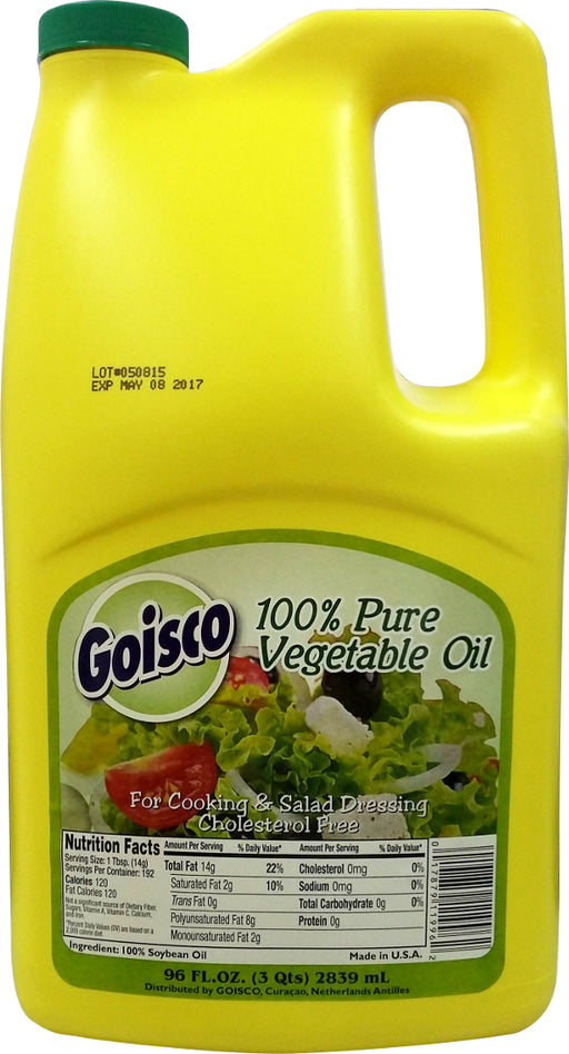 Goisco 100% Pure Vegetable Oil, 96 oz