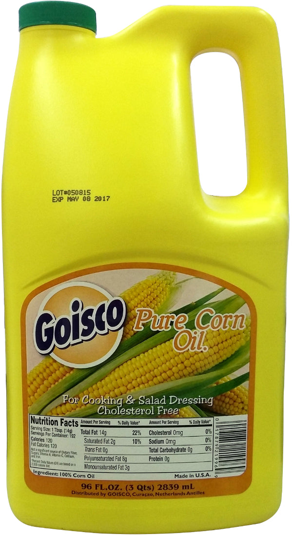 Goisco Pure Corn Oil, Cholesterol Free, 96 oz —